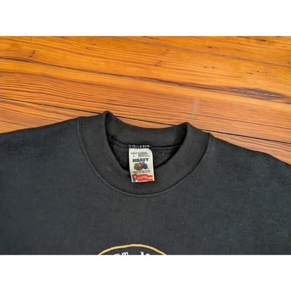 Cheers VTG 1995 Fruit Of The Loom Mens Large Black Crewneck - Picture 6 of 6